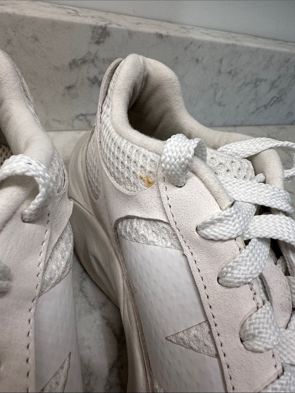 New Balance Women's White Chunky Dad Sneakers - Picture 3 of 7
